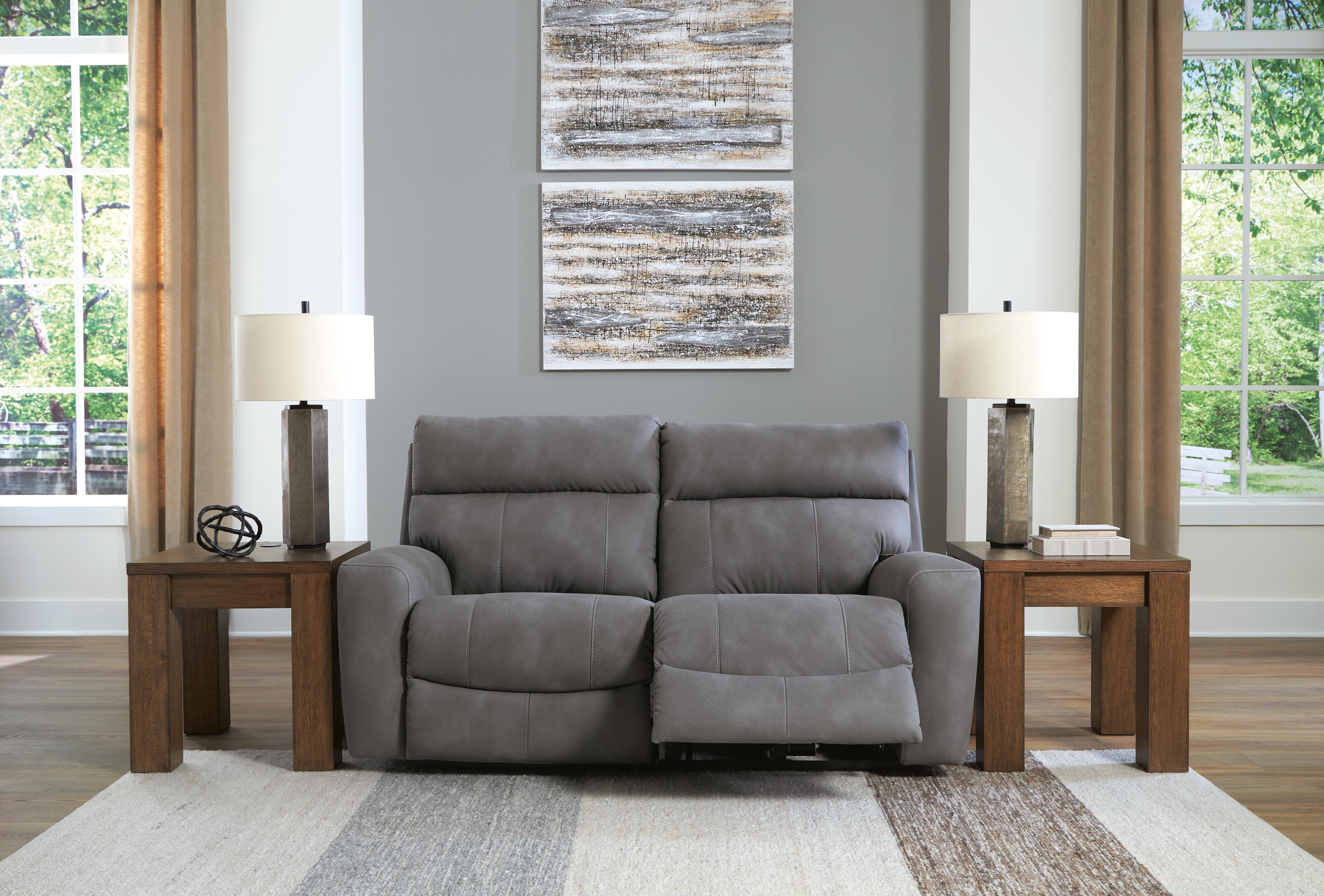 Next-Gen Durapella 2-Piece Power Reclining Sectional Loveseat in Slate Microfiber