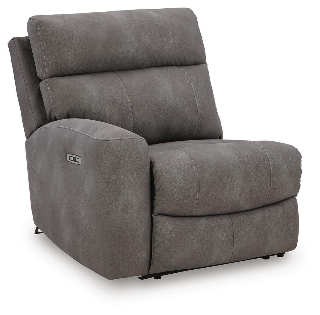 Next-Gen Durapella 5-Pc Power Reclining Sectional in Slate Microfiber