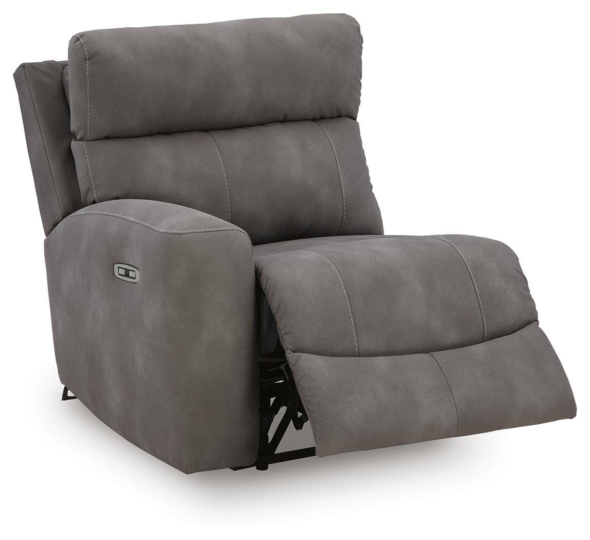 Next-Gen Durapella 5-Pc Power Reclining Sectional in Slate Microfiber