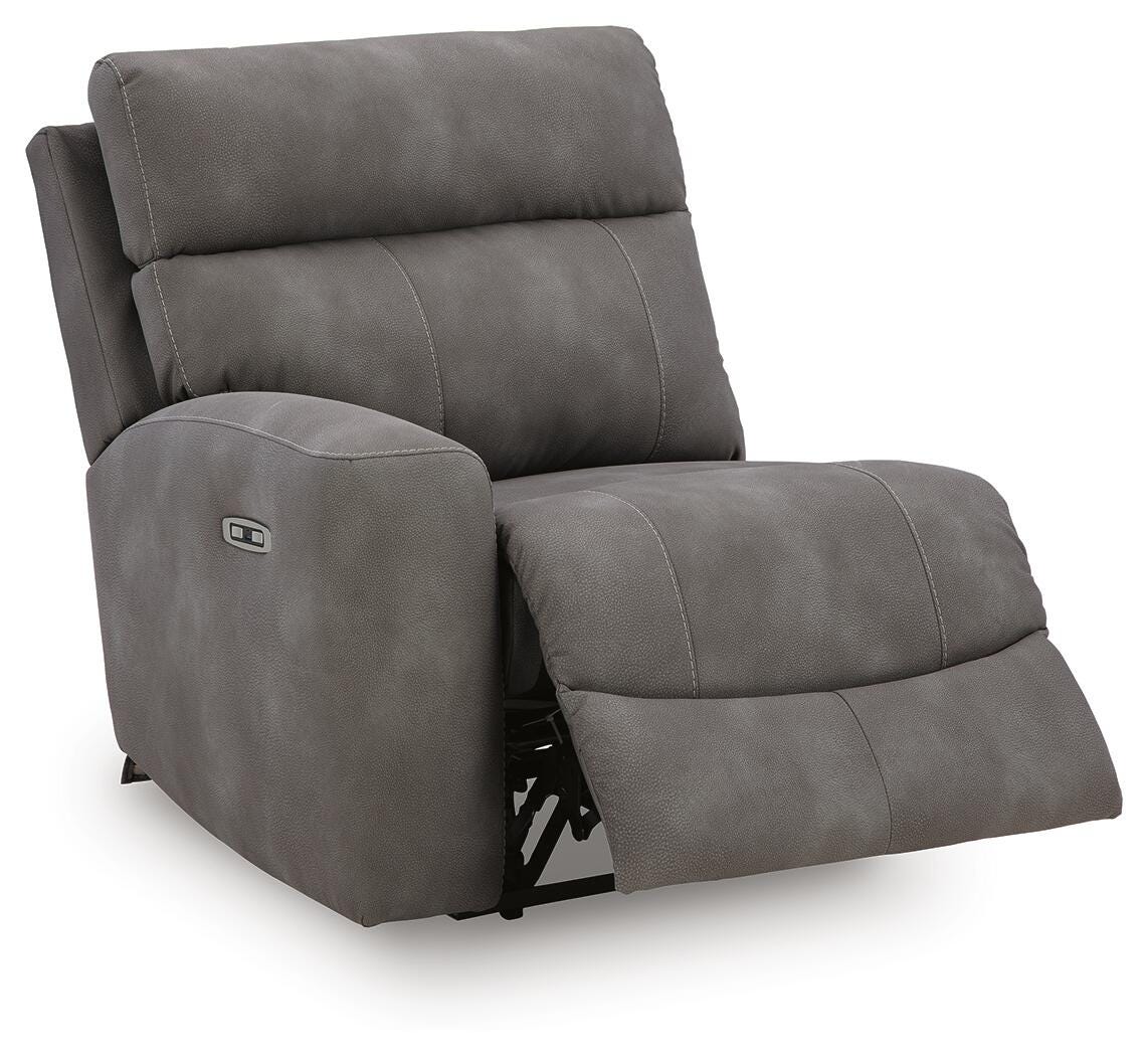 Next-Gen Durapella 4-Piece Power Reclining Sectional in Slate Microfiber