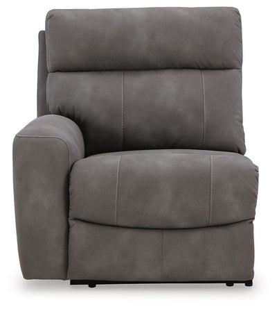 Next-Gen Durapella 2-Piece Power Reclining Sectional Loveseat in Slate Microfiber