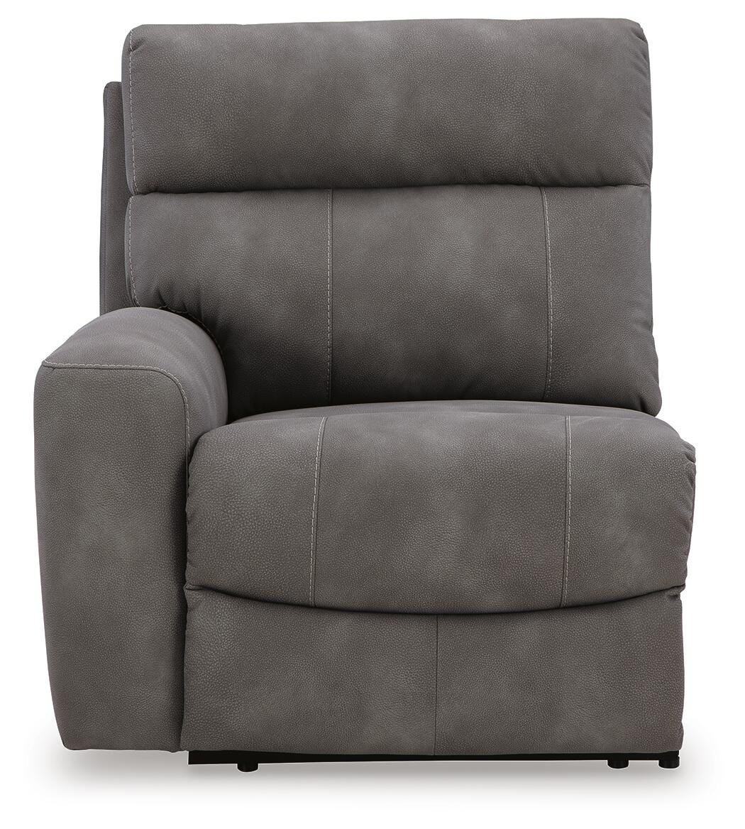Next-Gen Durapella 5-Pc Power Reclining Sectional in Slate Microfiber