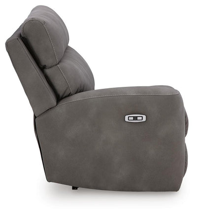 Next-Gen Durapella 5-Pc Power Reclining Sectional in Slate Microfiber