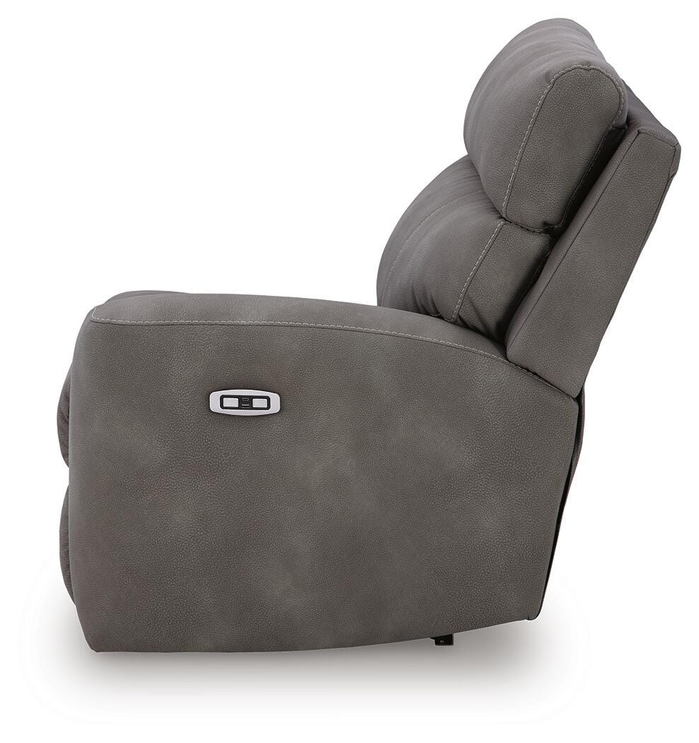Next-Gen Durapella 5-Pc Power Reclining Sectional in Slate Microfiber