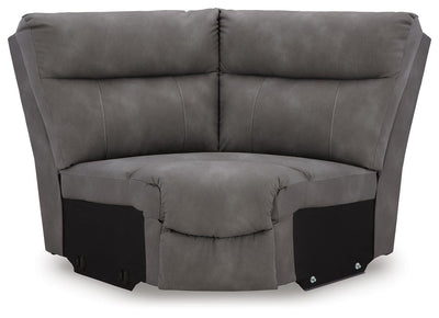 Next-Gen Durapella 5-Pc Power Reclining Sectional in Slate Microfiber