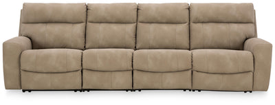 Next-Gen Durapella 4-Piece Power Reclining Sectional Sofa in Sand
