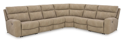 Next-Gen Durapella 6-Piece Power Reclining Sectional Sofa in Sand Microfiber