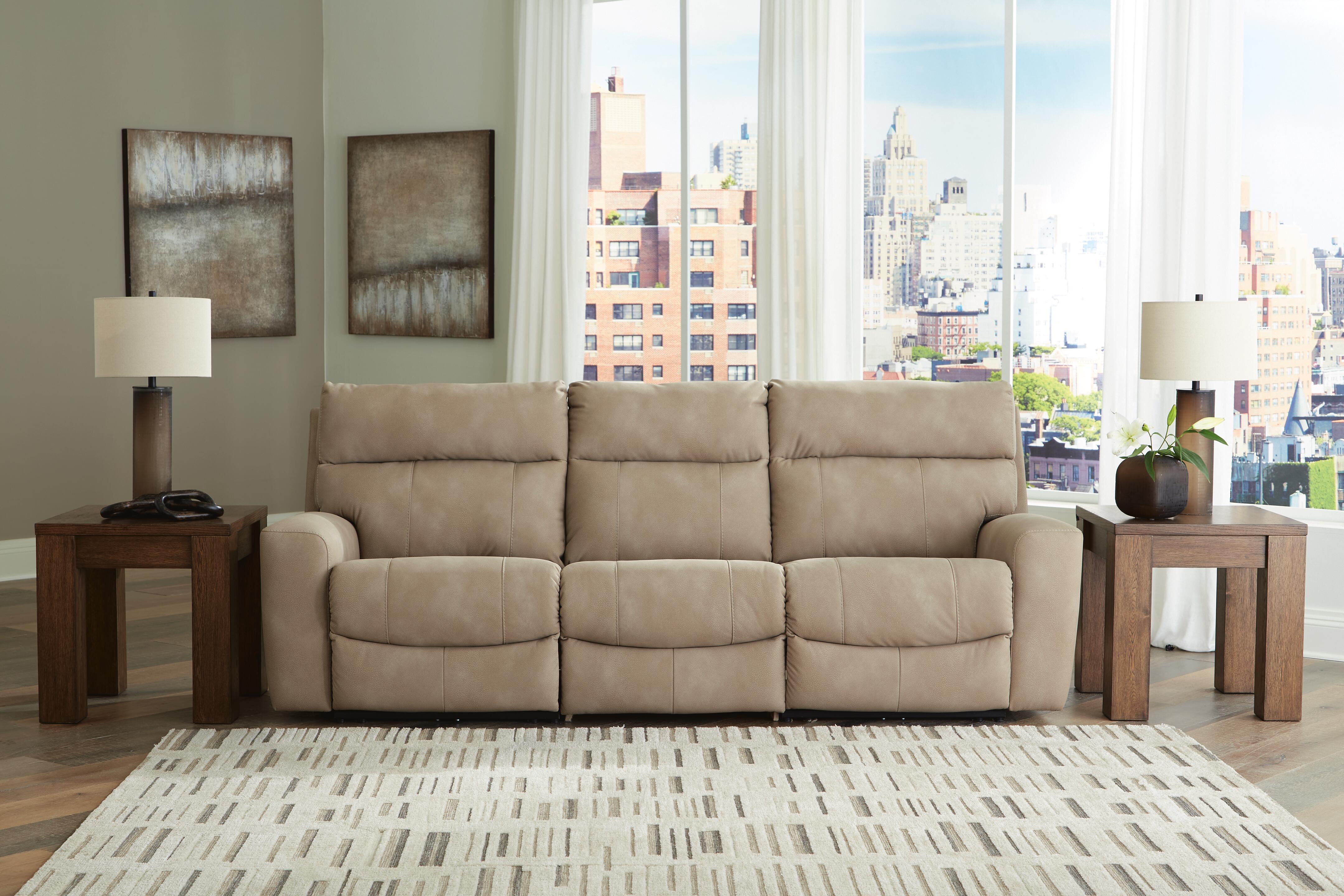 Next-Gen Durapella 3-Piece Power Reclining Sectional Sofa in Sand Microfiber