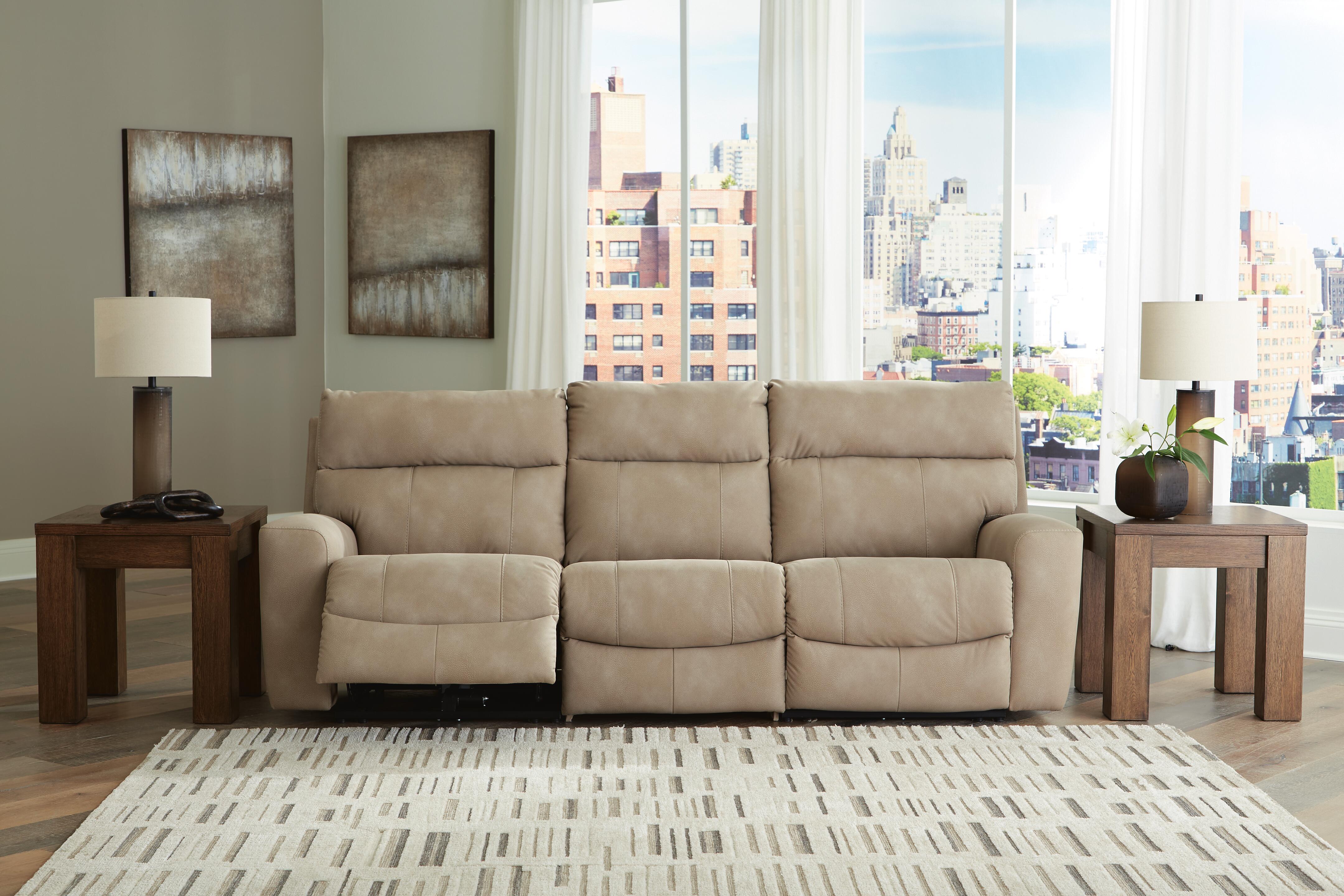 Next-Gen Durapella 3-Piece Power Reclining Sectional Sofa in Sand Microfiber