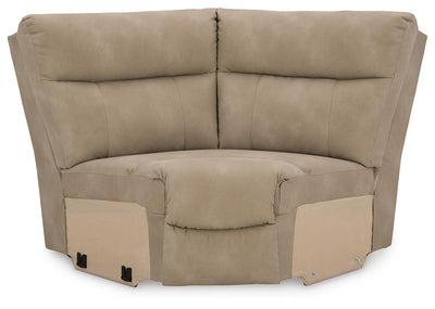 Next-Gen Durapella 6-Piece Power Reclining Sectional in Sand Microfiber