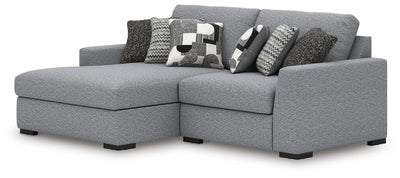 Bealton 2-Piece LAF Chaise Sectional in Salt and Pepper Performance Fabric and Next-Gen Nuvella