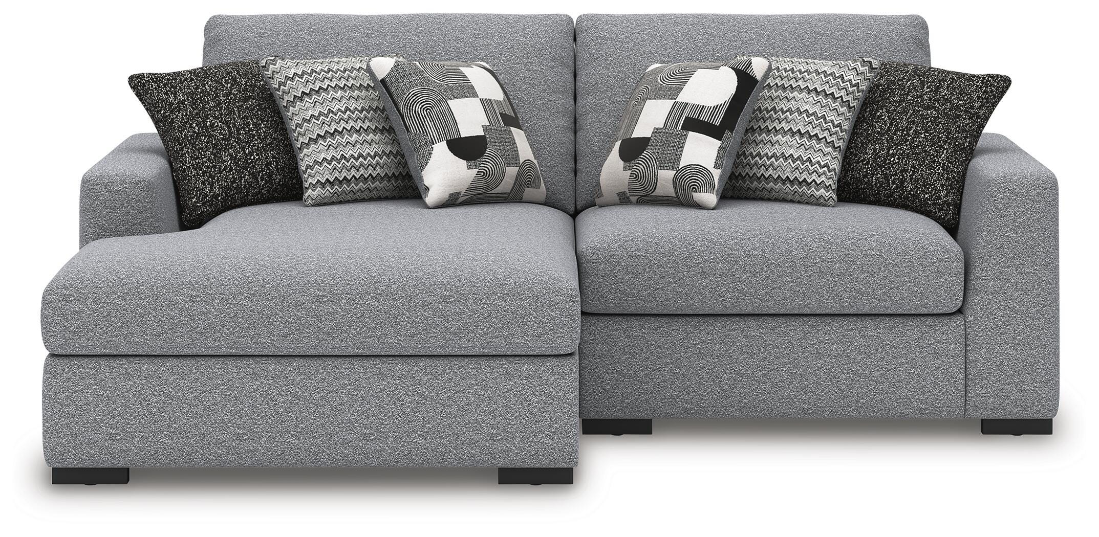 Bealton 2-Piece LAF Chaise Sectional in Salt and Pepper Performance Fabric and Next-Gen Nuvella