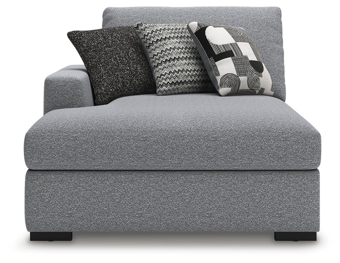 Bealton 4-Piece Sectional with Double Chaise in Salt and Pepper Performance Fabric and Next-Gen Nuvella