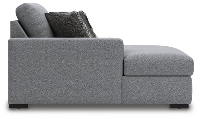 Bealton 2-Piece LAF Chaise Sectional in Salt and Pepper Performance Fabric and Next-Gen Nuvella