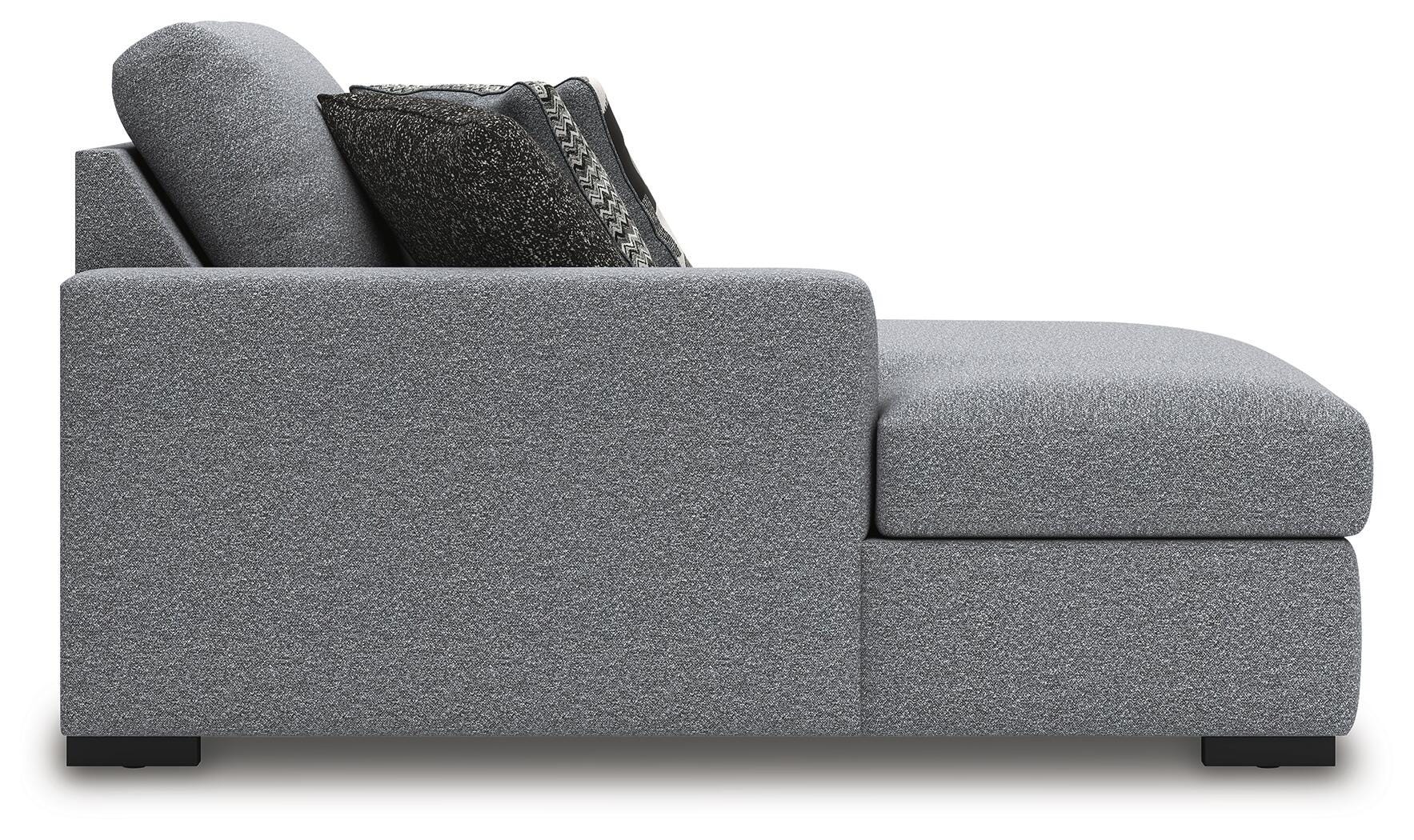 Bealton 3-Piece LAF Chaise Sectional in Salt and Pepper Performance Fabric and Next-Gen Nuvella