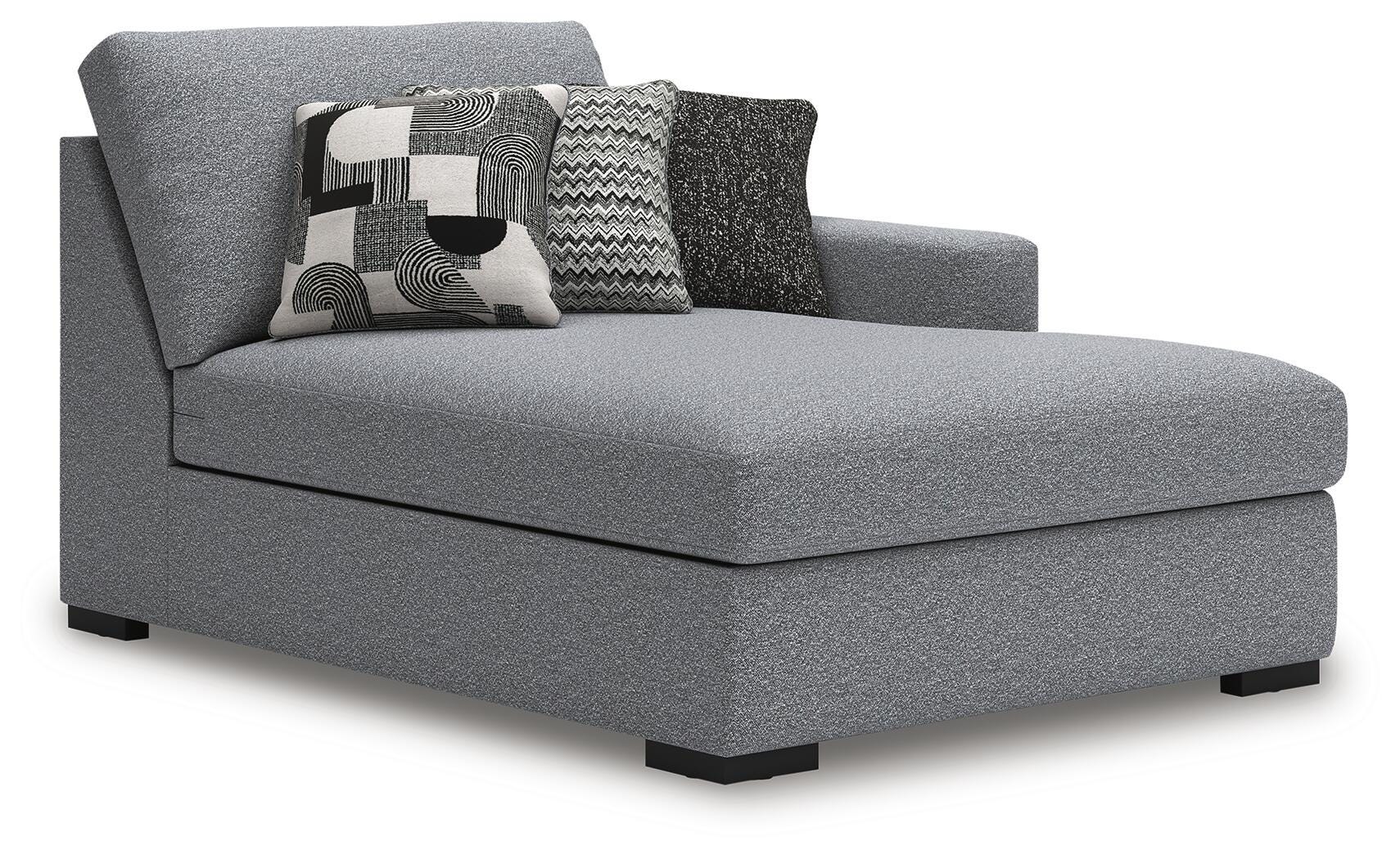 Bealton 2-Piece RAF Chaise Sectional in Salt and Pepper Performance Fabric and Next-Gen Nuvella