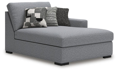 Bealton 2-Piece RAF Chaise Sectional in Salt and Pepper Performance Fabric and Next-Gen Nuvella