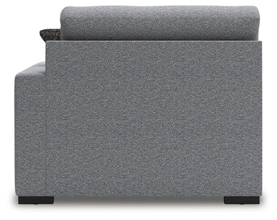 Bealton 2-Piece RAF Chaise Sectional in Salt and Pepper Performance Fabric and Next-Gen Nuvella