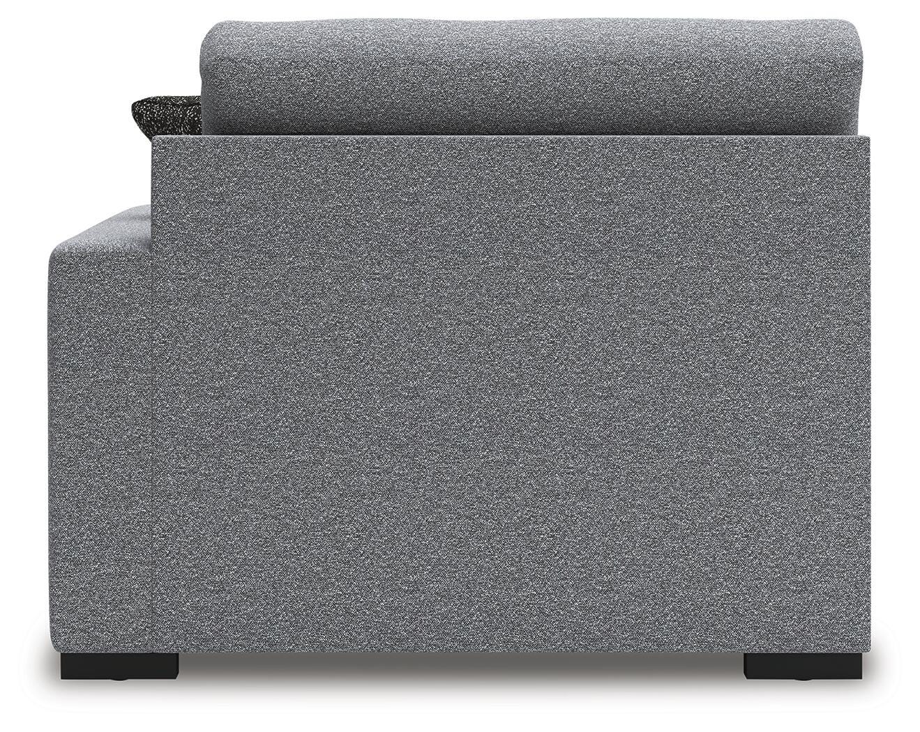 Bealton 5-Piece RAF Chaise Sectional in Salt and Pepper Performance Fabric and Next-Gen Nuvella