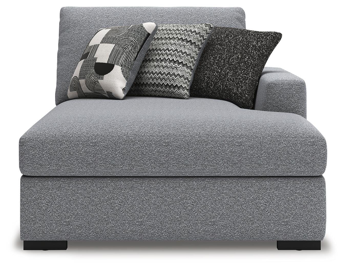 Bealton 2-Piece RAF Chaise Sectional in Salt and Pepper Performance Fabric and Next-Gen Nuvella