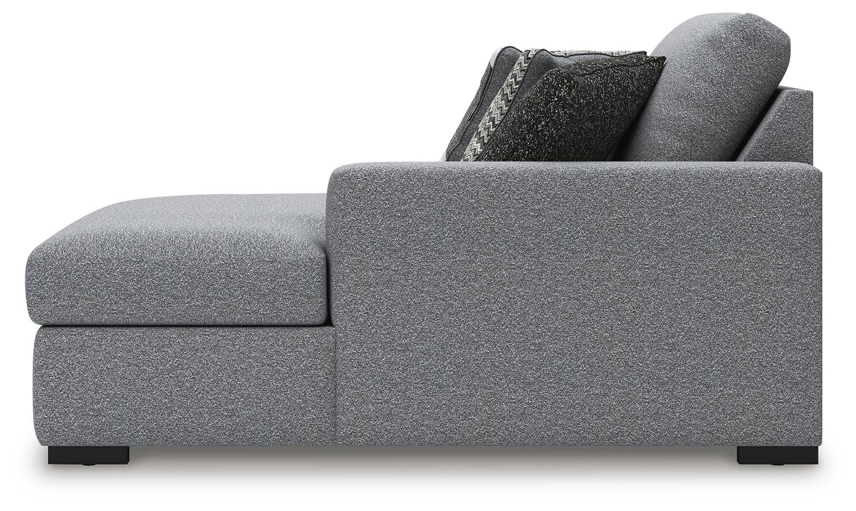 Bealton 6-Piece RAF Chaise Sectional in Salt and Pepper Performance Fabric and Next-Gen Nuvella