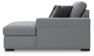 Bealton 6-Piece RAF Chaise Sectional in Salt and Pepper Performance Fabric and Next-Gen Nuvella