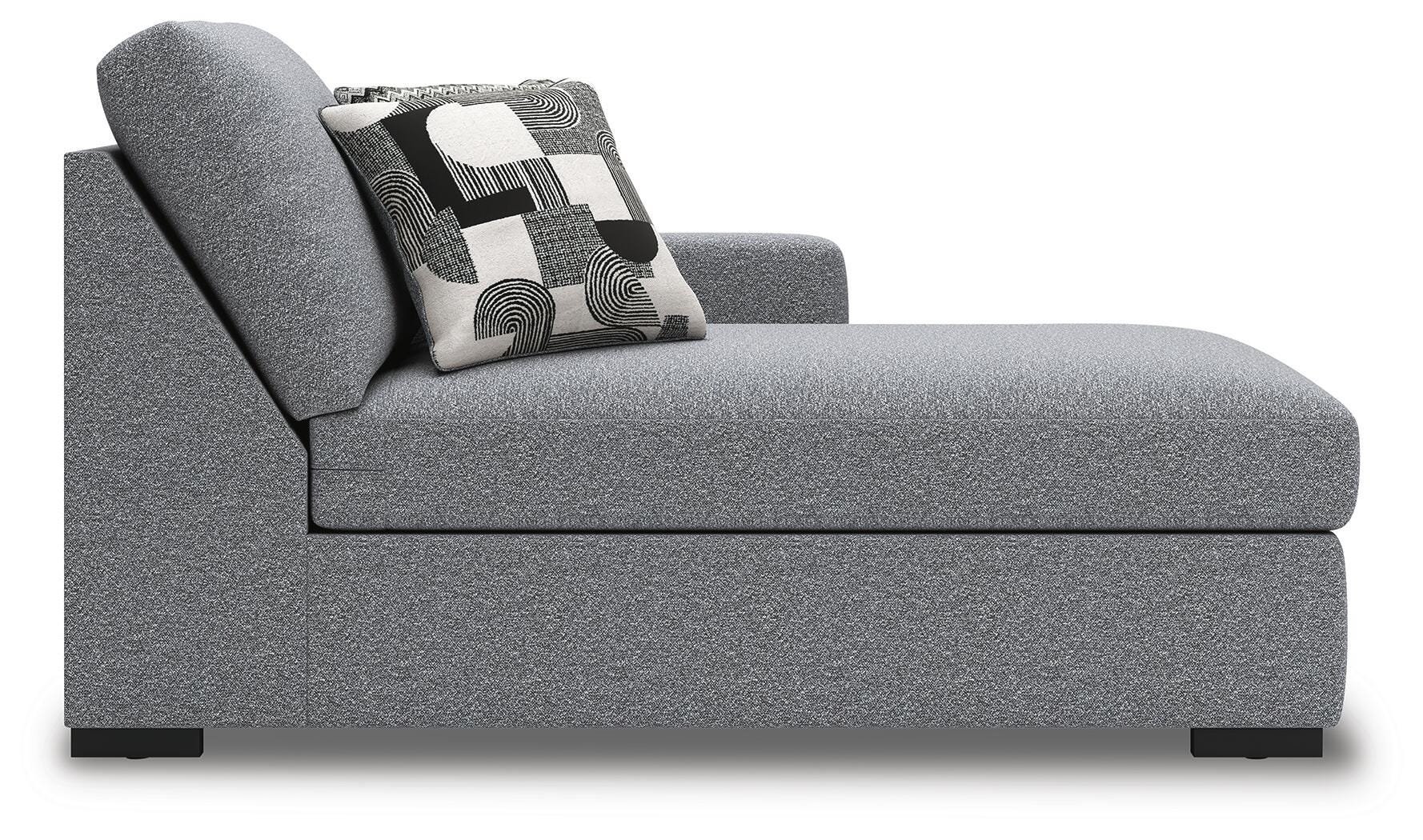 Bealton 6-Piece RAF Chaise Sectional in Salt and Pepper Performance Fabric and Next-Gen Nuvella