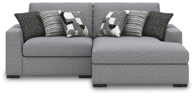 Bealton 2-Piece RAF Chaise Sectional in Salt and Pepper Performance Fabric and Next-Gen Nuvella