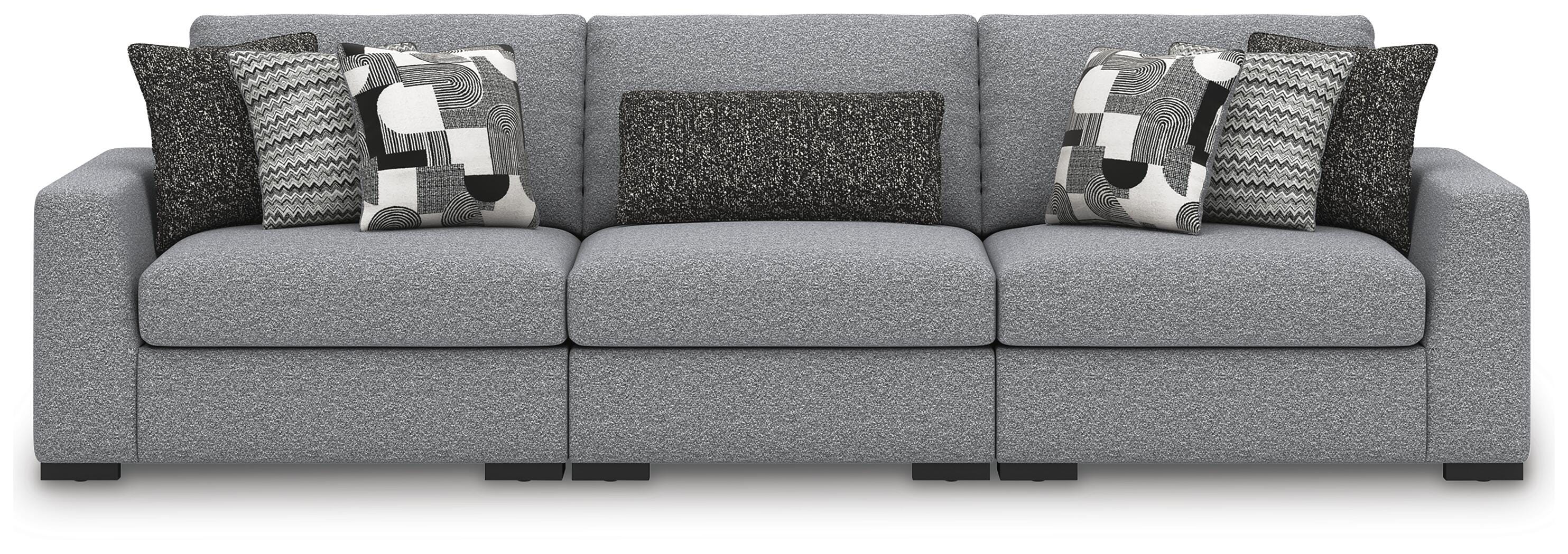 Bealton 3-Piece Sectional in Salt and Pepper Performance Fabric and Next-Gen Nuvella
