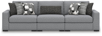 Bealton 3-Piece Sectional in Salt and Pepper Performance Fabric and Next-Gen Nuvella