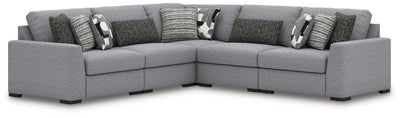 Bealton 5-Piece Sectional in Salt and Pepper Performance Fabric and Next-Gen Nuvella