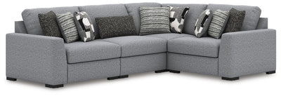 Bealton 4-Piece Sectional in Salt and Pepper Performance Fabric and Next-Gen Nuvella