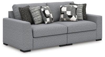 Bealton 2-Piece Sectional in Salt and Pepper Performance Fabric and Next-Gen Nuvella