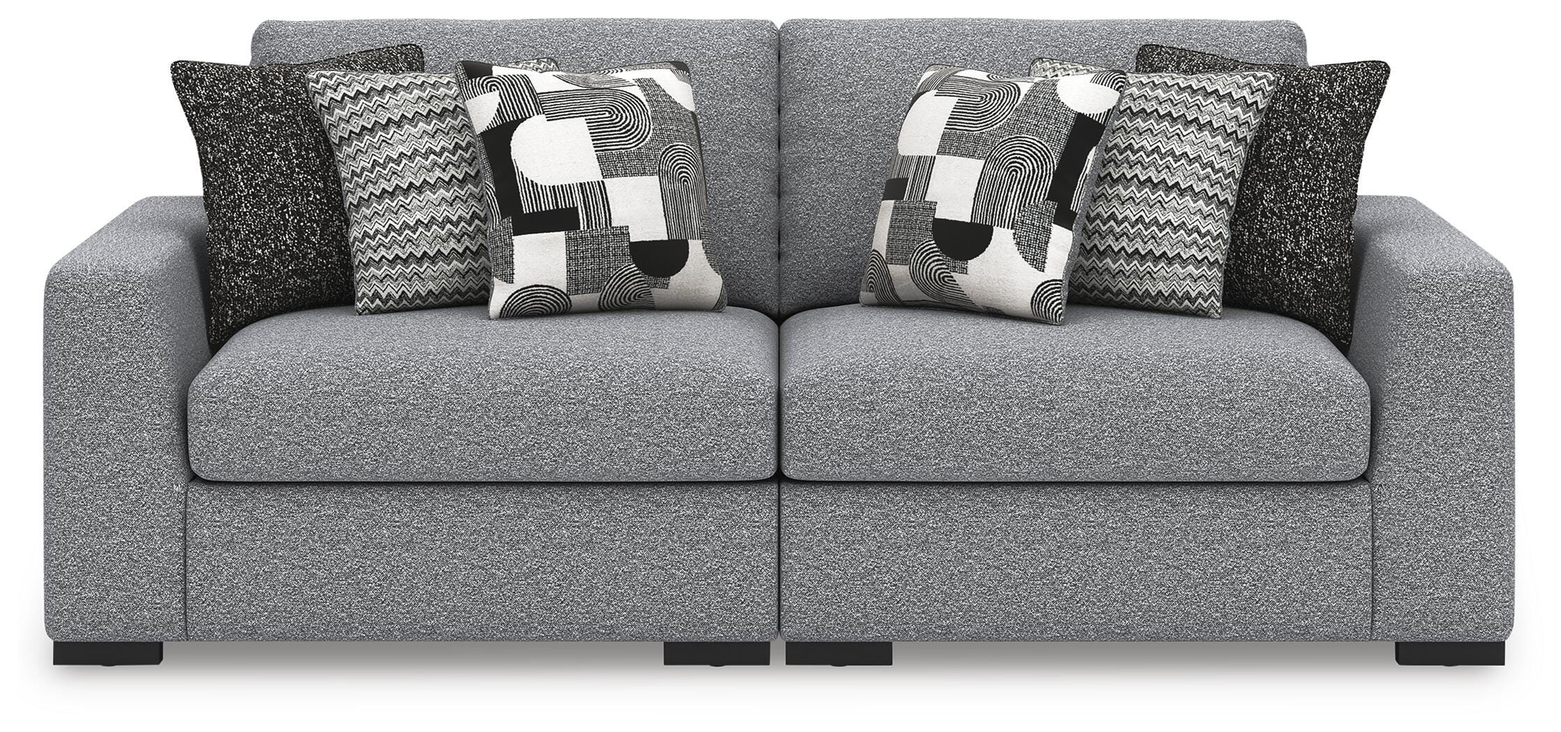 Bealton 2-Piece Sectional in Salt and Pepper Performance Fabric and Next-Gen Nuvella