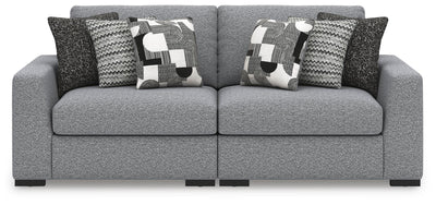Bealton 2-Piece Sectional in Salt and Pepper Performance Fabric and Next-Gen Nuvella