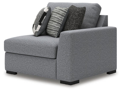 Bealton 5-Piece LAF Chaise Sectional in Salt and Pepper Performance Fabric and Next-Gen Nuvella