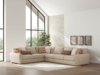 Seyler 4-Piece Sectional in Sand Chenille