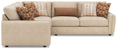Seyler 3-Piece Sectional in Sand Chenille