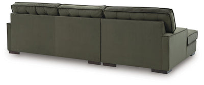 Caspian-Town 2-Piece LAF Chaise Sectional in Olive Velvet