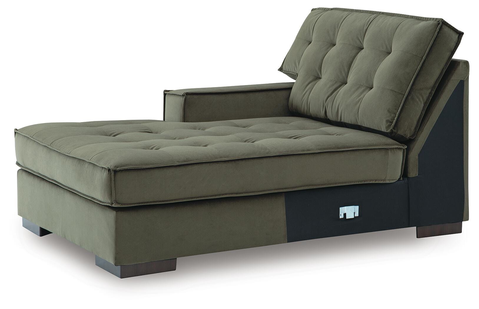 Caspian-Town 2-Piece LAF Chaise Sectional in Olive Velvet