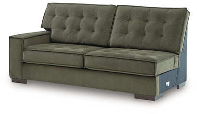 Caspian-Town 2-Piece RAF Chaise Sectional in Olive Velvet