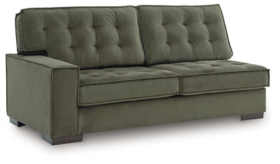 Caspian-Town 2-Piece RAF Chaise Sectional in Olive Velvet