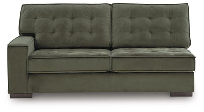 Caspian-Town 2-Piece RAF Chaise Sectional in Olive Velvet