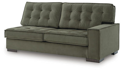 Caspian-Town 2-Piece LAF Chaise Sectional in Olive Velvet
