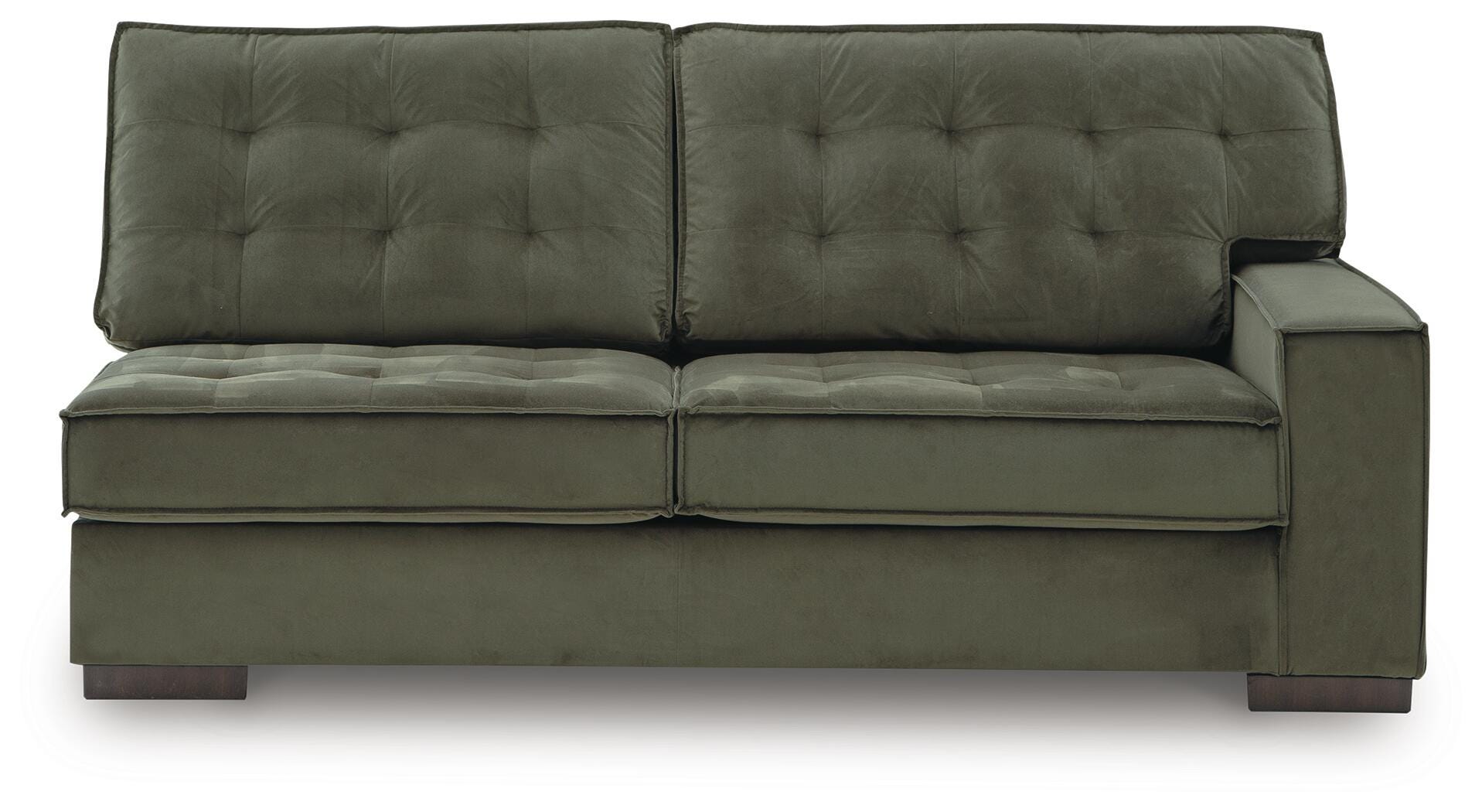 Caspian-Town 2-Piece LAF Chaise Sectional in Olive Velvet