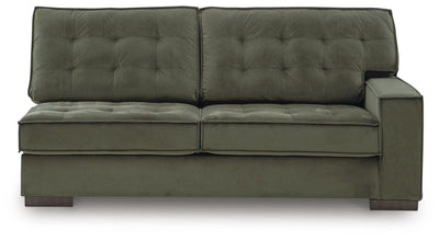 Caspian-Town 2-Piece LAF Chaise Sectional in Olive Velvet