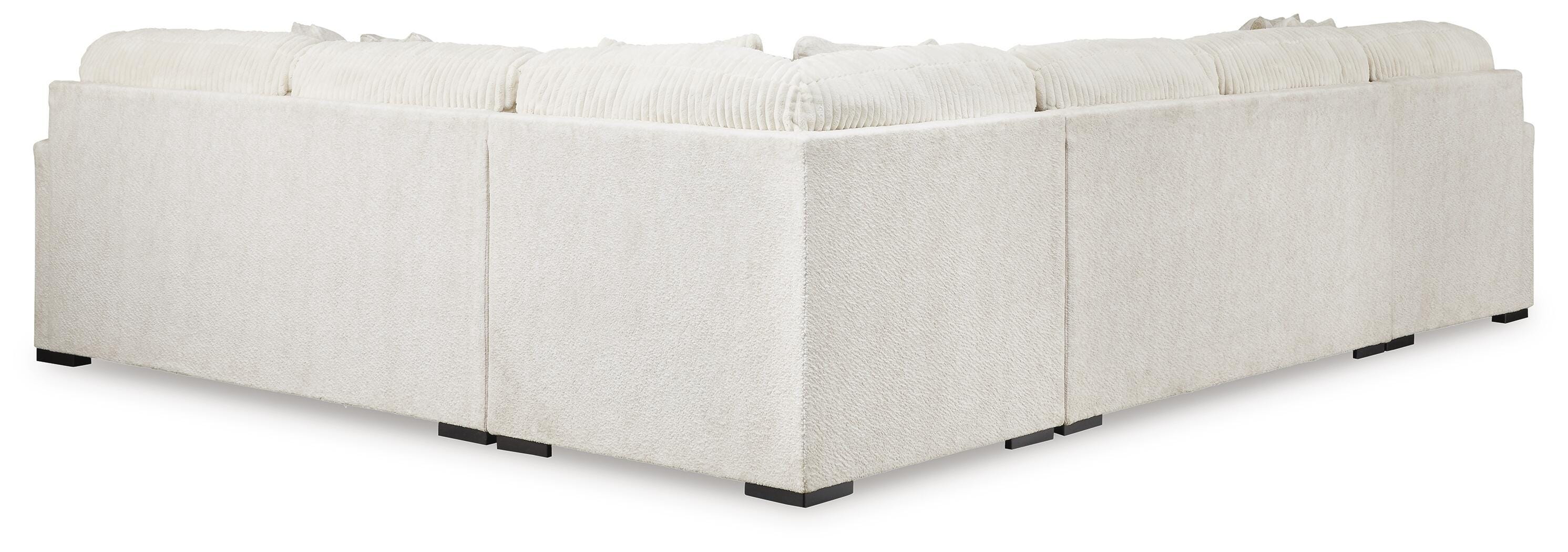 Chessington 4-Piece LAF Chaise Sectional in Ivory Chenille