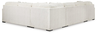 Chessington 4-Piece LAF Chaise Sectional in Ivory Chenille
