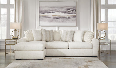 Chessington 2-Piece LAF Chaise Sectional in Ivory Chenille