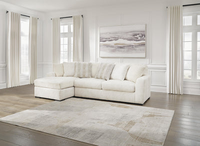 Chessington 2-Piece LAF Chaise Sectional in Ivory Chenille